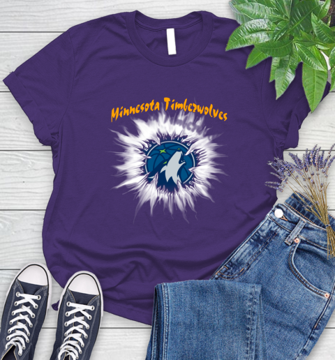 Minnesota Timberwolves NBA Basketball Rip Sports Women's T-Shirt 4