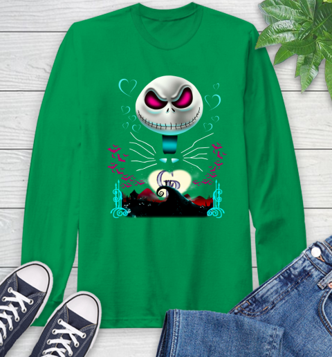 MLB Colorado Rockies Jack Skellington Sally The Nightmare Before Christmas Baseball Long Sleeve T-Shirt 8