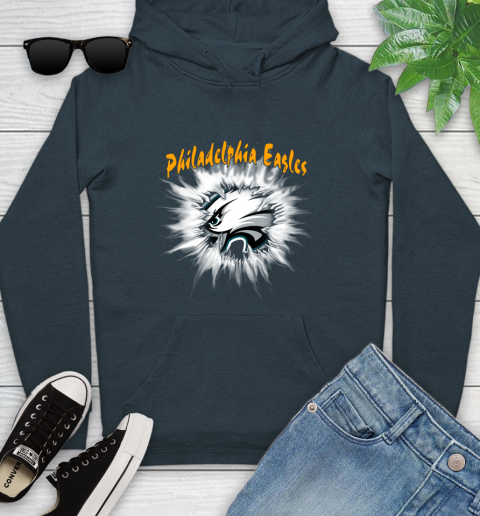 Philadelphia Eagles NFL Football Adoring Fan Rip Sports Youth Hoodie 10