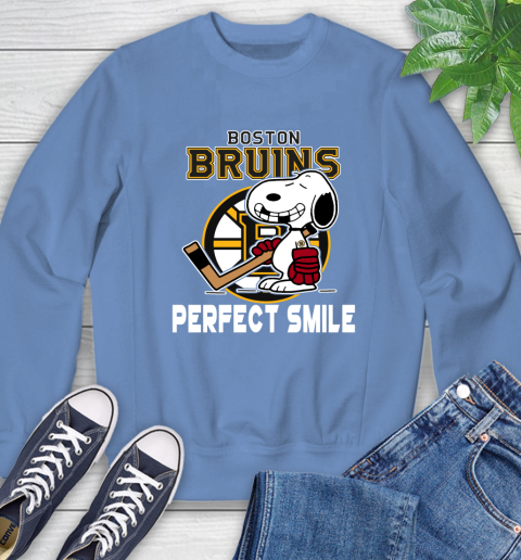 NHL Boston Bruins Snoopy Perfect Smile The Peanuts Movie Hockey T Shirt Sweatshirt 11