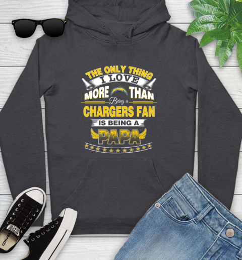 NFL The Only Thing I Love More Than Being A Los Angeles Chargers Fan Is Being A Papa Football Youth Hoodie 8
