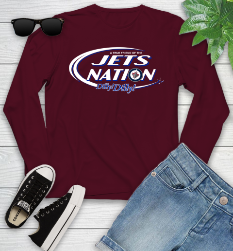 NHL A True Friend Of The Winnipeg Jets Dilly Dilly Hockey Sports Youth Long Sleeve 7 NHL A True Friend Of The Winnipeg Jets Dilly Dilly Hockey Sports Youth Long Sleeve - Image 7