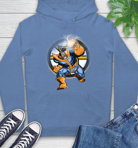 Boston Bruins NHL Hockey Thanos Avengers Infinity War Marvel Hoodie 11