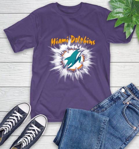 Miami Dolphins NFL Football Adoring Fan Rip Sports T-Shirt 5