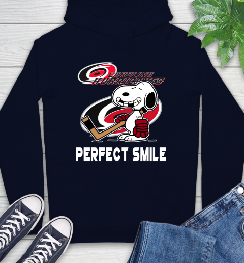 NHL Carolina Hurricanes Snoopy Perfect Smile The Peanuts Movie Hockey T Shirt Hoodie 3