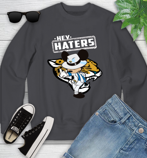 NFL Hey Haters Mickey Football Sports Jacksonville Jaguars Youth Sweatshirt 5