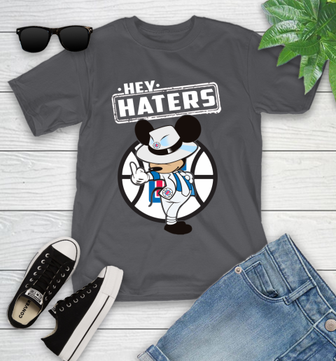 NBA Hey Haters Mickey Basketball Sports Los Angeles Clippers Youth T-Shirt 6