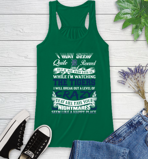 Detroit Tigers MLB Baseball Don't Mess With Me While I'm Watching My Team Racerback Tank 6