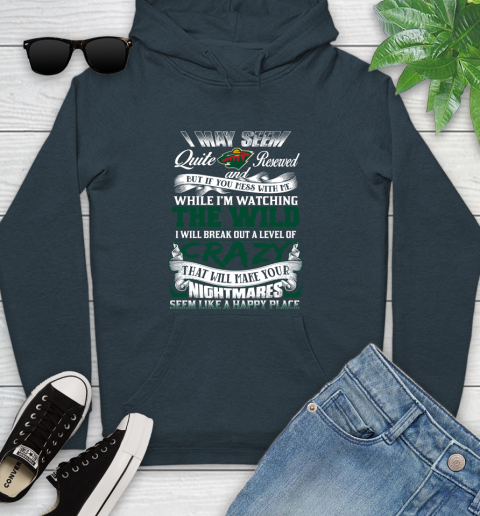 Minnesota Wild NHL Hockey Don't Mess With Me While I'm Watching My Team Youth Hoodie 10