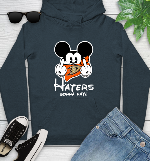 NHL Anaheim Ducks Haters Gonna Hate Mickey Mouse Disney Hockey T Shirt Youth Hoodie 10
