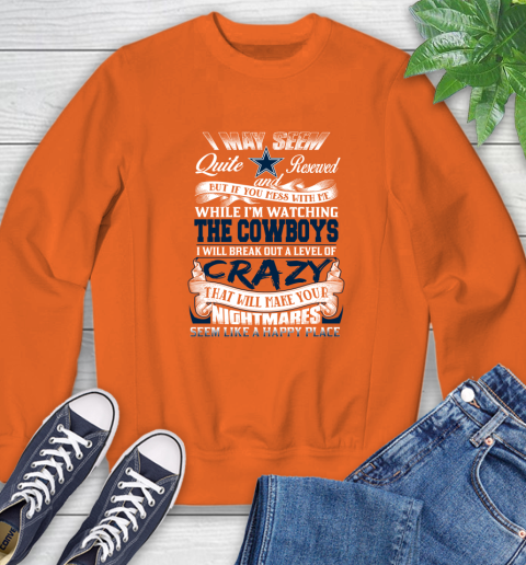 Dallas Cowboys NFL Football Don't Mess With Me While I'm Watching My Team Sweatshirt 3