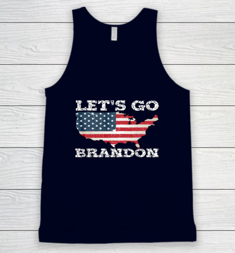 Let's Go Brandon Joe Biden Chant Impeach Biden USA Flag FJB Tank Top 2
