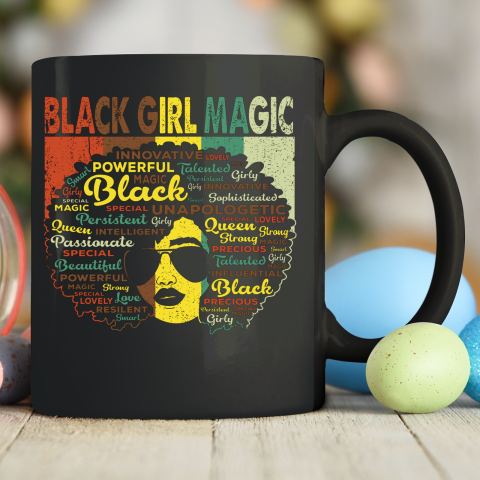 Black Girl, Women Shirt Proud Juneteenth Black Girl Magic Black History Month Ceramic Mug 11oz