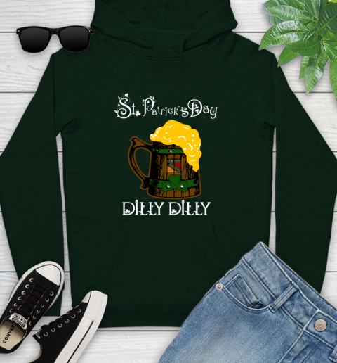 NHL New York Rangers St Patrick's Day Dilly Dilly Beer Hockey Sports Youth Hoodie 14