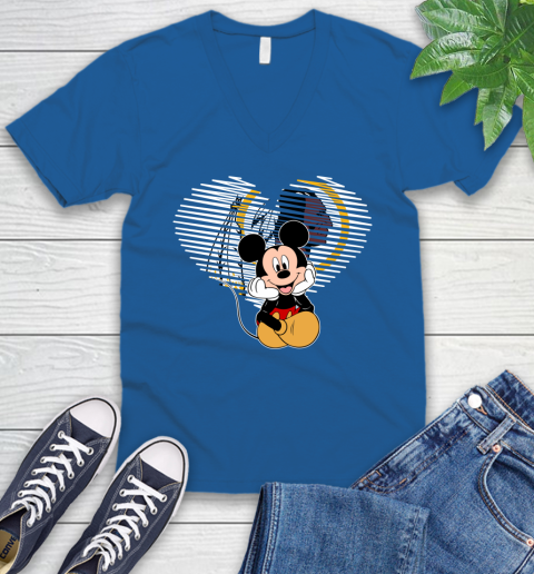 NFL Washington Redskins The Heart Mickey Mouse Disney Football T Shirt_000 V-Neck T-Shirt 5