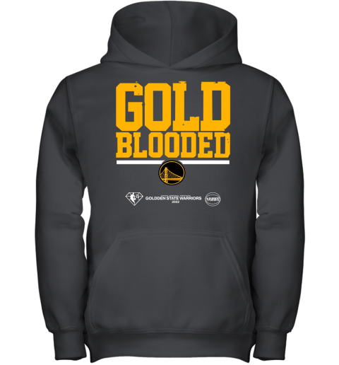 Gold Blooded Mantra 2022 Nba Golden State Warriors Playoffs Youth Hoodie
