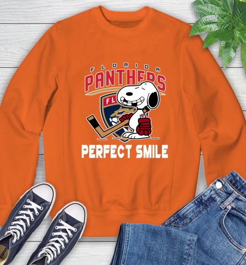 NHL Florida Panthers Snoopy Perfect Smile The Peanuts Movie Hockey T Shirt Sweatshirt 3