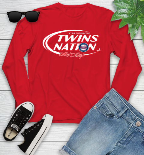 MLB A True Friend Of The Minnesota Twins Dilly Dilly Baseball Sports Youth Long Sleeve 11