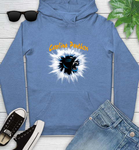 Carolina Panthers NFL Football Adoring Fan Rip Sports Youth Hoodie 13