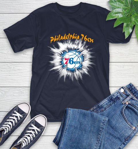 Philadelphia 76ers NBA Basketball Rip Sports T-Shirt 3