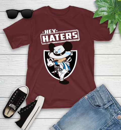 NFL Hey Haters Mickey Football Sports Oakland Raiders Youth T-Shirt 14