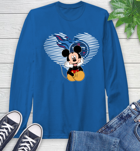 NFL Tennessee Titans The Heart Mickey Mouse Disney Football T Shirt_000 Long Sleeve T-Shirt 10