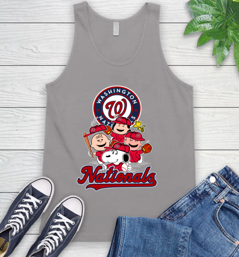 MLB Washington Nationals Snoopy Charlie Brown Woodstock The Peanuts Movie Baseball T Shirt_000 Tank Top 3