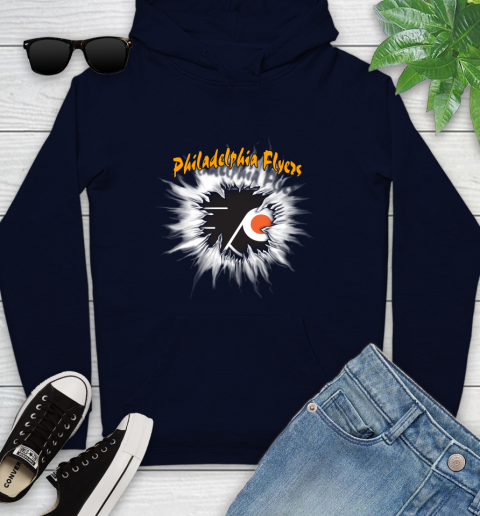 Philadelphia Flyers NHL Hockey Adoring Fan Rip Sports Youth Hoodie 3