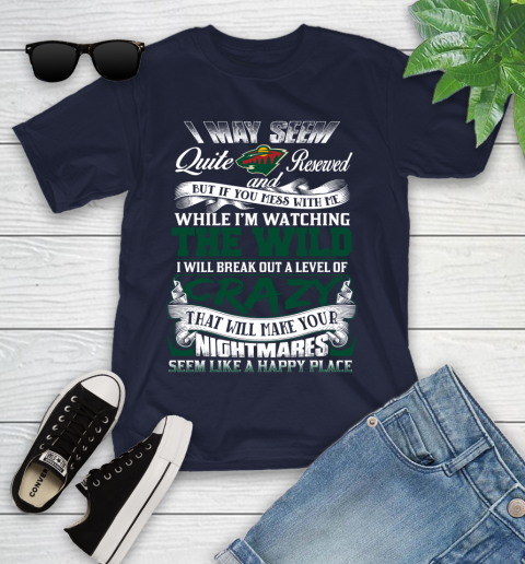 Minnesota Wild NHL Hockey Don't Mess With Me While I'm Watching My Team Youth T-Shirt 2