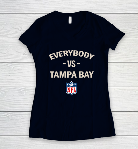 Everybody Vs Tampa Bay NFL Women's V-Neck T-Shirt 9