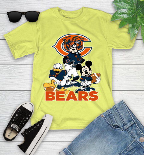 NFL Chicago Bears Mickey Mouse Donald Duck Goofy Football Shirt Youth T-Shirt 10