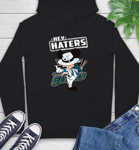 NHL Hey Haters Mickey Hockey Sports San Jose Sharks Hoodie