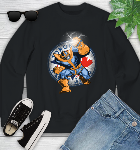 Toronto Blue Jays MLB Baseball Thanos Avengers Infinity War Marvel Youth Sweatshirt