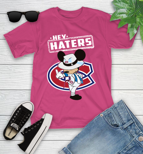 NHL Hey Haters Mickey Hockey Sports Montreal Canadiens Youth T-Shirt 11