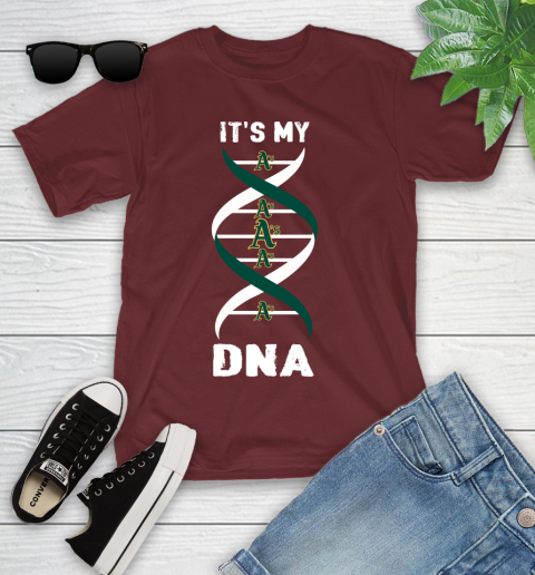 Oakland Athletics MLB Baseball It's My DNA Sports Youth T-Shirt 14