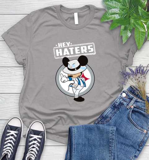 NFL Hey Haters Mickey Football Sports Pittsburgh Steelers Women's T-Shirt 5