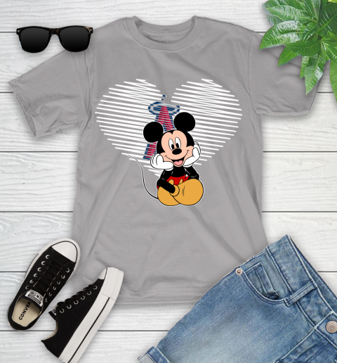 MLB Los Angeles Angels The Heart Mickey Mouse Disney Baseball T Shirt_000 Youth T-Shirt 4