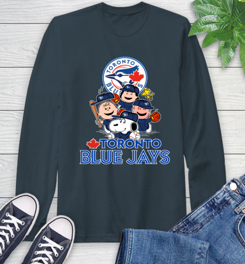 MLB Toronto Blue Jays Snoopy Charlie Brown Woodstock The Peanuts Movie Baseball T Shirt_000 Long Sleeve T-Shirt 9
