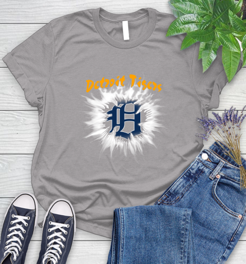 Detroit Tigers MLB Baseball Adoring Fan Rip Sports Women's T-Shirt 5