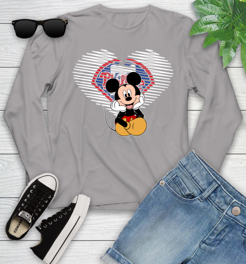 MLB Philadelphia Phillies The Heart Mickey Mouse Disney Baseball T Shirt_000 Youth Long Sleeve 5