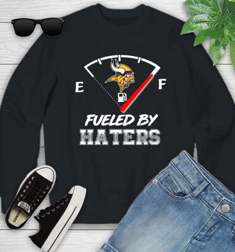Minnesota Vikings NFL Football Fueled By Haters Sports Youth Sweatshirt