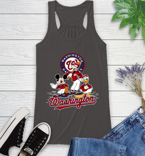 MLB Washington Nationals Mickey Mouse Donald Duck Goofy Baseball T Shirt Racerback Tank 11