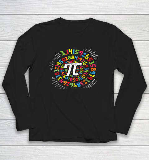 3 14 Pi Pop Art Spiral Math Science Geek Pi Day Long Sleeve T-Shirt