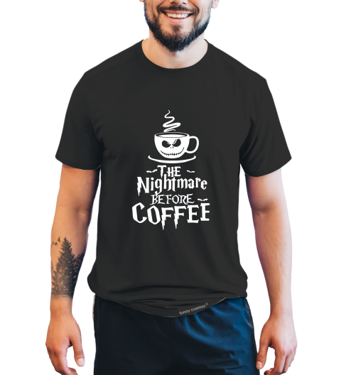 Nightmare Before Christmas T Shirt, The Nightmare Before Coffee Tshirt, Jack Skellington T Shirt, Halloween Gifts