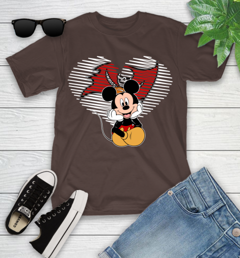 NFL Tampa Bay Buccaneers The Heart Mickey Mouse Disney Football T Shirt_000 Youth T-Shirt 7