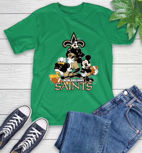 NFL New Orleans Saints Mickey Mouse Donald Duck Goofy Football Shirt T-Shirt 7
