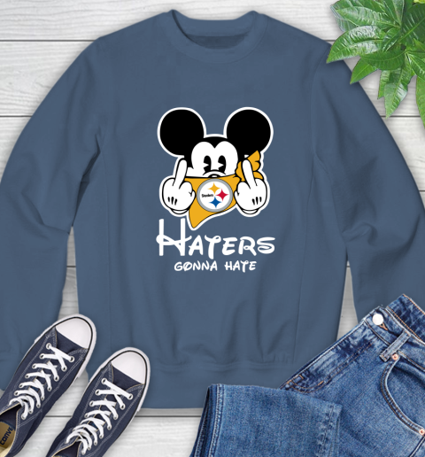 NFL Pittsburgh Steelers Haters Gonna Hate Mickey Mouse Disney Football T Shirt_000 Sweatshirt 8