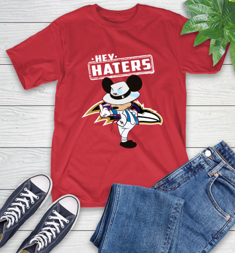 NFL Hey Haters Mickey Football Sports Baltimore Ravens T-Shirt 11