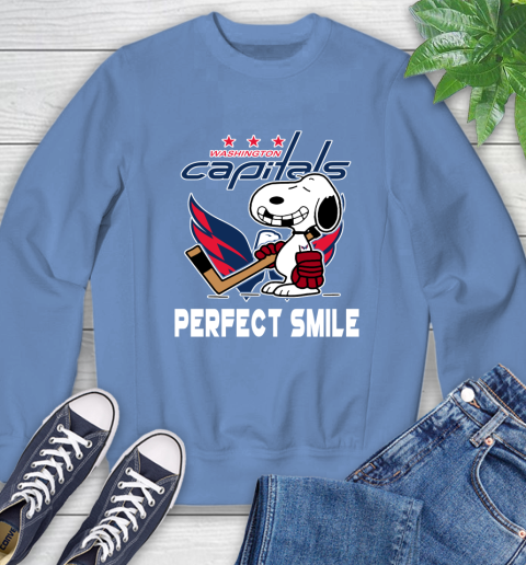 NHL Washington Capitals Snoopy Perfect Smile The Peanuts Movie Hockey T Shirt Sweatshirt 11