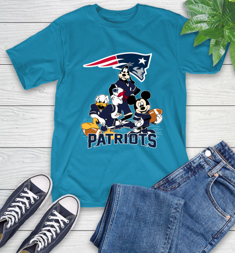 NFL New England Patriots Mickey Mouse Donald Duck Goofy Football Shirt T-Shirt 9